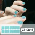 Discover sparkling gradient glitter gel nail stickers for a trendy and easy home manicure. - Gradient Glitter Style (ZE-0846) / Press-on Nails and Nail File
