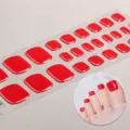 Staffe per unghie dei piedi in gel semi-indurito rosso polimerizzazione UV dettaglio - Rosso Puro