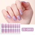 Adesivi per unghie glitterati con sfumatura viola set nail art 3d per manicure - Stile ZE-0893 / Unghie finte e lima per unghie