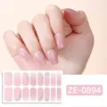 Adesivi per unghie con glitter rosa sfumato 3D wrap adesivi nail art per donne eleganti - Stile ZE-0894 / Unghie finte e lima per unghie