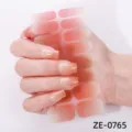 Pegatinas de esmalte de uñas degradado rosa naranja calcomanías de manicura set - Estilo Degradado Rosa Naranja (ZE-0765) / Uñas postizas y lima de uñas