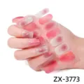 Adesivi per Unghie Glitter Rosa Sfumati 3D Gel Semitrasparente Pellicola Autoadesiva - Punte Nude + Lima per Unghie (ZX-3773)
