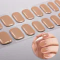 Ημι-σκληρυμένα αυτοκόλλητα νυχιών UV gel σε nude καφέ χρώμα DIY μανικιούρ ταινίες - Τσάι με Γάλα (NF240045) / Αυτοκόλλητα + Κουτί + Μαντηλάκι Οινοπνεύματος + Λίμα + Ξύλινο Ραβδί