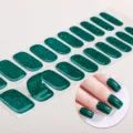 Strisce per unghie in gel UV semi-polimerizzate glitter verdi adesivi per manicure - Stile Green Light Glitter (NC250032)