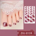 Gradient cat eye toenail stickers waterproof sparkly toe nail wraps detail view - ZXJ-0159