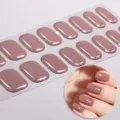 Λεπτομέρεια από λωρίδες νυχιών gel UV, συμπαγές καφέ χρώμα, γυαλιστερό φινίρισμα και εύκολη εφαρμογή. - Καφέ Φασολιού (NF240086) / Αυτοκόλλητα + Κουτί + Μαντηλάκι Οινοπνεύματος + Λίμα + Ξύλινο Ραβδί