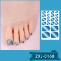 Blue gradient cat eye toenail stickers waterproof glitter toe nail art wraps for women - ZXJ-0168