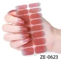 3D glitter sfumato adesivi per unghie oro rosa brillante unghie finte manicure decorazione - Stile Sfumato Rosso Glitter (ZE-0623) / Unghie finte e lima per unghie