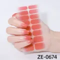 Gradient nail wraps gradient nail stickers 16 tips simple minimalist nail polish strips for women - Gradient Style (ZE-0674) / Press-on Nails and Nail File