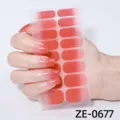 Gradient nail wraps sticker set, elegant ombre design for easy DIY manicure at home. - Multi-Color Gradient Style (ZE-0677) / Press-on Nails and Nail File