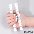 French nail polish wraps double-row adhesive nail stickers for full cover manicure style. - French White Tip Style (ZS-0056) / Press-on Nails and Nail File
