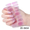 Adesivi per unghie 3D con glitter sfumati rosa per decorazione nail art da donna - Stile ZE-0654 / Unghie finte e lima per unghie