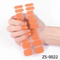 Envoltura de uñas francesa naranja con borde plateado brillante 20 puntas pegatina de manicura - Estilo Francés Brillo Naranja (ZS-0022) / Uñas postizas y lima de uñas