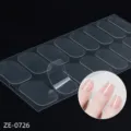 Strisce di smalto per unghie in gel trasparente colore nude adesivi per unghie finte - ZE-0726