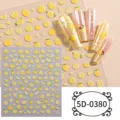 Pegatinas de uñas de limón en relieve 5D pegatinas adhesivas de arte de uñas de fruta. - 5D-0380 (Tema de Limón) / Lámina desnuda de 85*100 mm