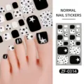 Adesivi Per Unghie Dei Piedi Stella Nero Bianco Estate Glitter Pois Nail Art Decalcomanie - ZF-0314 / Unghie finte e lima per unghie