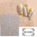 5D embossed nail art stickers featuring angel pegasus and bow designs for stunning manicures. - 5D-0381 (Vintage Angel) / 85*100mm Blank Sheet