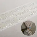 Adesivi per unghie dei piedi in gel UV semi-induriti brillantini pedicure 20pz - BSJ-0063
