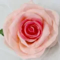 Künstliche rosa Rosenblüte Blumenkopf Simulation Blume für Kranz DIY Handwerk 1Stk - Rosa Herz-Charm