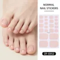 Effen lichtroze teennagelstickers, eenvoudige nagellakwraps voor schattige meisjes dagelijks. - Lichtroze (ZF-0352)