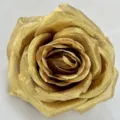 Künstlicher goldener Rosenblütenkopf für DIY-Kränze, Hoteldekoration und Handwerk. - Gold