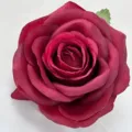 Dunkelrote künstliche Rosenblüte, weinrote Kunstblume für Kränze und Hochzeitsdekoration. - Burgunderrot