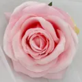 Künstlicher rosa Rosenblütenkopf für Kränze, Gestecke, Blumenarrangements und DIY-Bastel-Deko. - Rosenrosa