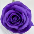 Lila künstlicher Rosenblütenkopf für DIY-Basteln, Hochzeitskränze und Blumenarrangements. - Dunkellila