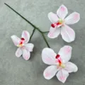 Artificial 3-head Vanda orchid branch fake flower wedding home decor floral arrangement accessory - Light Pink