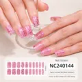 Adesivi per unghie in gel semi-polimerizzato rosa glitter kit UV manicure donna decoro. - Stile Rosa Brillante (NC240144)
