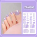 Gradient glitter toenail polish wrap stickers, cute purple smudge waterproof toe nail art sheet. - Purple Gradient Glitter (ZF-0295) / Press-on Nails and Nail File