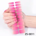 Pegatinas de uñas con degradado rosa 20 piezas esmalte adhesivo para mujeres y niñas - Estilo Degradado Rosa (ZS-0011) / Uñas postizas y lima de uñas