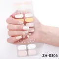 Adesivi unghie margherita pastello floreali strisce manicure autoadesive per nail art quotidiana - Stile Margherita (ZH-0306)