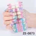 3D doratura cielo stellato luna adesivi per unghie brillanti fiori nail wraps per donne. - Adesivi per Nail Art Cielo Stellato (ZE-0873) / Unghie finte e lima per unghie