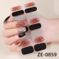 Wrap per unghie glitter argento nero sfumato adesivi per unghie stella variante per manicure donna. - Adesivi per Nail Art Cielo Stellato (ZE-0859) / Unghie finte e lima per unghie