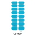 Blue glitter nail wraps sticker sheet self-adhesive manicure strips art decors supply. - Press-on Nails and Nail File