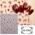 Pegatinas de uñas 5D de Año Nuevo chino con motivos de danza del león para manicuras. - 5D-0362 / Lámina desnuda de 85*100 mm