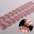 Effen gel nagelwraps, UV-vrije semi-geharde nagelstickers voor eenvoudige manicure thuis. - BSA-0278