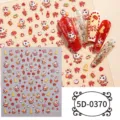Adesivi per unghie 5D Capodanno Cinese, decalcomanie festive Anno del Cavallo per nail art. - 5D-0370 / Foglio nudo 85*100 mm