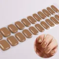 Bruine effen gel nagelwraps, uv-vrije eenvoudig aan te brengen kunstnagelstickers. - BSA-0132