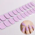 Effen paarse UV-vrije gel nagelwraps, eenvoudig te plakken manicure strips voor vrouwen. - BSA-0203