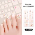 Nuovo adesivo per unghie dei piedi con smalto estivo con pois dorati stile ragazza carina - ZF-0339 / Unghie finte e lima per unghie