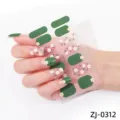 Pegatinas de uñas de margaritas verdes y rosas pegatinas de manicura nail art decor - Flores Pequeñas Verde y Rosa(ZJ-0312)