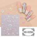 5D embossed nail stickers floral design DIY manicure decal for summer beauty decoration - 5D-0356 / 85*100mm Blank Sheet