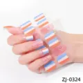 Variante adesivi per unghie con strisce arcobaleno e cuore, smalto adesivo elegante da donna. - Strisce Arcobaleno e Cuore Stellato(ZJ-0324)