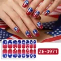 Adesivi per unghie bandiera USA stella glitter manicure decalcomanie per donne stile - ZE-0971 / Unghie finte e lima per unghie