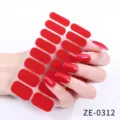 Adesivi per unghie in gel rosso solido impermeabili adesivi smalto per unghie donna - ZE-0312