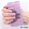 Strisce di smalto per unghie semplici e tinta unita adesivi per nail art impermeabili donna - ZE-0764