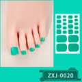Pegatinas de uñas de los pies minimalistas de color sólido uñas postizas impermeables. - Uñas Desnudas + Lima de Uñas (ZXJ-0020)