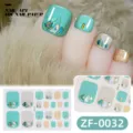 Parches de uñas de los pies con diamantes de imitación de concha 3D de verano para niñas - Arte de Uñas de Diamante de Concha de Verano (ZF-0032) / Uñas postizas y lima de uñas